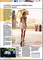 Clarins Switzerland: WinDev takes care of its export